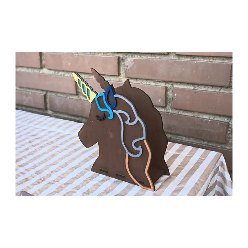 Servilletero de madera Capricornio para decoración de mesa