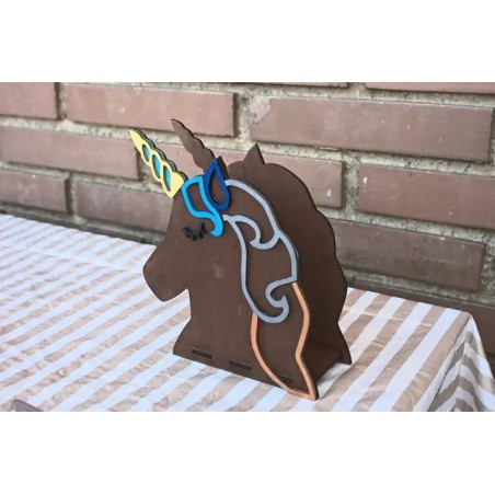 Servilletero de madera Capricornio para decoración de mesa