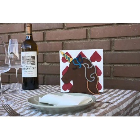 “Servilletero artesanal Capricornio hecho a mano en madera natural”