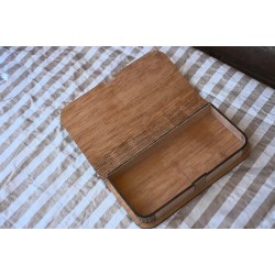 cajita para cuentas abierta, madera natural artesanal