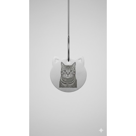 placa identificativa para gato personalizada con foto grabada