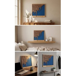 Decoración de pared con mapa de Alicante