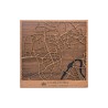 Mapa urbano de Córdoba en madera natural para decoración de pared