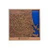 Mapa de Madera Valencia 30×30 cm | Decoración Artesanal