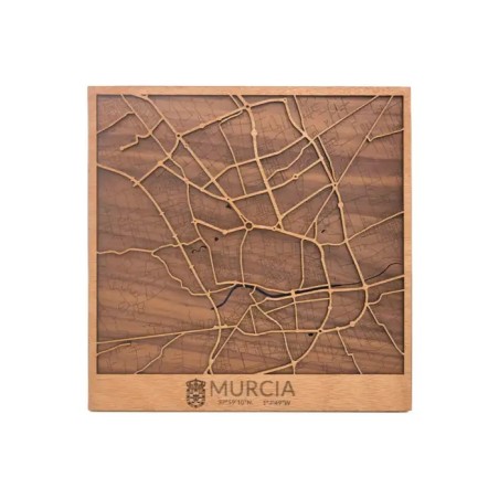 Mapa de madera de Murcia