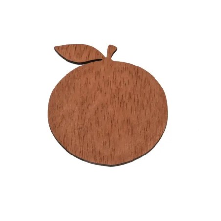 Placa de madera forma naranja con código QR personalizada