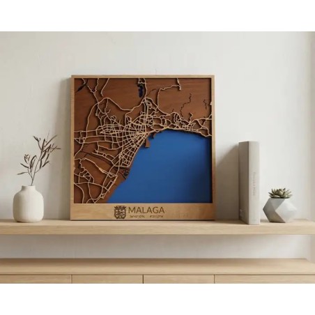 arte en madera-mapa de malaga