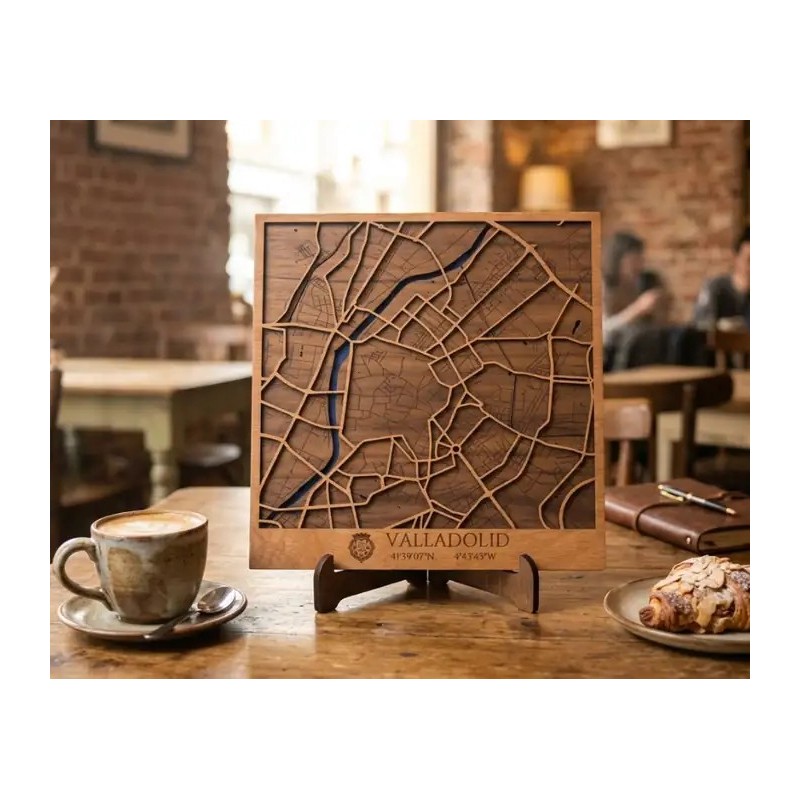 cuadro artesanal, mapa de valladolid