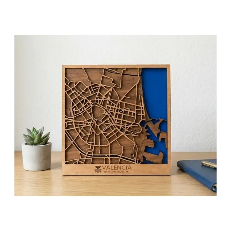 cuadro decorativo, mapa de valencia