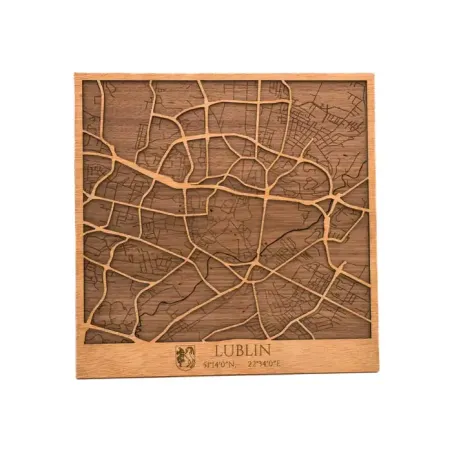 Plano decorativo de Lublin en madera con estilo elegante