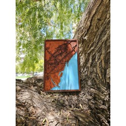 Mapa de madera de Barcelona | Decoración artesanal única