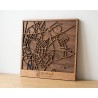 Mapa de madera de Sevilla | Decoración artesanal y moderna