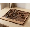 Mapa de madera de Sevilla | Decoración artesanal y moderna