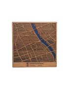 Mapas de ciudades de Polonia en madera | Oksamyt Art
