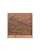 Mapas de ciudades de España en madera | Oksamyt Art